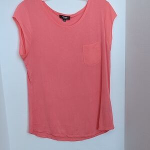 H&M Coral Muscle Tee with Pocket